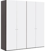 Goossens Kledingkast Easy Storage Ddk, Kledingkast 203 cm breed, 220 cm hoog, 4x glas draaideur