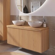 Ben Linea badmeubel incl. keramische waskommen 120x45x72cm eiken naturel