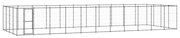 vidaXL Hondenkennel 53,24 m² staal
