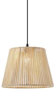 Buiten hanglamp zwart met beige kap van touw IP44 - Cava JaylaJapandi Minimalistisch E27 IP44 Buitenverlichting rond