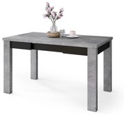 FONTE Beton Millenium / Zwart Mat - KLASSIEKE KEUKEN- /WOONKAMERTAFEL 85x75 UITKLAAPBAAR TOT 130 cm!