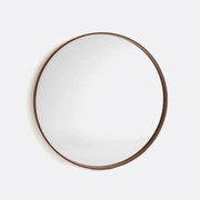 Ronde spiegel fineer notenhoutØ100 cm, Alaria