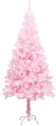 vidaXL Kunstkerstboom met LED's en standaard 240 cm PVC roze