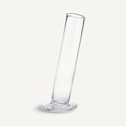 Schuine cilindervormige glazen vaas H31 cm, Stille