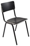 Zuiver Back To School Zwarte Stapelstoel Retro Design