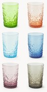 Handgemaakte waterglazen Provenzale, 6-delig