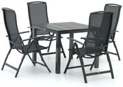 R&S Design Capri/Fidenza 90cm dining tuinset 5-delig verstelbaar