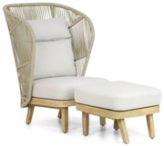 Bistroset 1 persoon  Teakhout/rope Naturel teak Coco Napoli