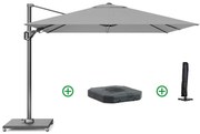 Zweefparasol  2.7x2.7m T2 (incl. voet + hoes) light grey Grijs-antraciet Platinum Voyager