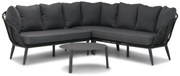 Hoek loungeset 4 personen Wicker Zwart Coco Coco Leonardo