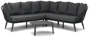Hoek loungeset 4 personen Wicker Zwart  Coco Coco Leonardo