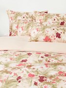 Katoensatijnen dekbedovertrek Anthea met bloemenpatroon