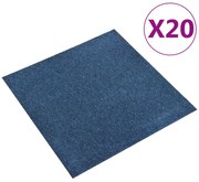 vidaXL Tapijttegels 20 st 5 m² 50x50 cm donkerblauw