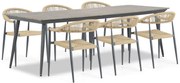 Tuinset 6 personen 240 cm Aluminium/Rope Taupe De Laan Projects