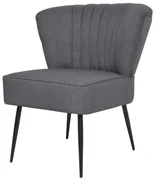 vidaXL Cocktailstoel stof donkergrijs