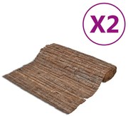 vidaXL Schermen 2 st 400x150 cm schors