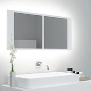 vidaXL Badkamerkast met spiegel en LED 100x12x45 cm wit