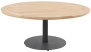 Saba low dining teak tafel 160ØxH69 cm met antraciet onderstel Taste 4SO