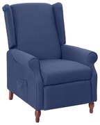 vidaXL Fauteuil verstelbaar stof blauw