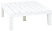 vidaXL Tuintafel 78x78x31 cm kunststof wit