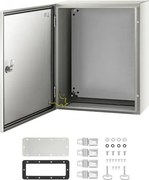 VEVOR schakelkast NEMA industriële behuizing 50x40x20cm NEMA 4X stalen verdeelkast IP66 waterdichte en stofdichte elektrische aansluitdoos voor buiten/binnen met montageplaat