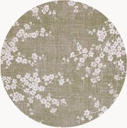 Wasbaar rond jacquard in- & outdoor vloerkleed Sakura