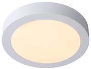 Lucide Brice ronde plafondlamp 24cm 15W wit