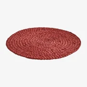 Ronde Jute Onderzetter Yorvet Rood – Bordeaux - Sklum