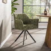 Velvet Eetkamerstoel Draaibaar Groen