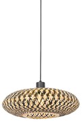 Oosterse hanglamp zwart bamboe 40 cm - OstravaOosters E27 rond Binnenverlichting Lamp