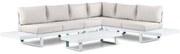 Hoek loungeset 6 personen Aluminium Wit Lifestyle Garden Furniture Lorenzo