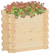 vidaXL Plantenbak verhoogd 42 mm 100x50x87,8 cm massief vurenhout