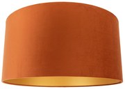 Stoffen lampenkap oranje met gouden binnenkant 50/50/25 Modern cilinder / rond rond
