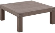 Goossens Salontafel Clear vierkant, hout eiken donker bruin, stijlvol landelijk, 100 x 40 x 100 cm