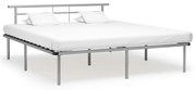 vidaXL Bedframe metaal grijs 180x200 cm