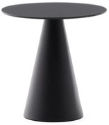 Kave Home Wilshire Ronde Bijzettafel Mat Glas Zwart 30 Cm - 30 X 30cm.