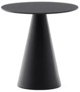 Kave Home Wilshire Ronde Bijzettafel Mat Glas Zwart 30 Cm - 30 X 30cm.