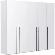 Goossens Kledingkast Easy Storage Ddk, Kledingkast 253 cm breed, 220 cm hoog, 5x glas draaideur