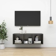 vidaXL Tv-wandmeubel 37x37x107 cm spaanplaat grijs