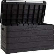 Stapelbak met deksel - 400 x 300 x H 250 mm (gladde bodem) - blauw