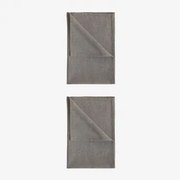 Set Van 2 Dasiel Katoenen Keukenhanddoeken Donkergrijs - Sklum