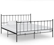 vidaXL Bedframe metaal zwart 140x200 cm