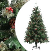 vidaXL Kerstboom met dennenappels 150 cm PVC en PE groen