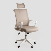 Bureaustoel Met Wielen En Armleuningen In Polypropyleen Teill Colors Beige – Linnen - Sklum