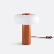 Tafellamp in ijzer en opaline H25,6 cm, Omer