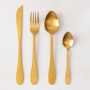 16-delige Bestekset Van Roestvrij Staal Aina Mat Goud - Sklum