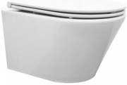 Saqu Sky 3.0 compact randloos hangtoilet met flatline toiletbril met quickrelease wit
