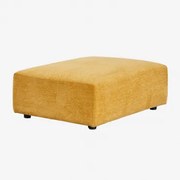 Rechthoekige Poef 105x85 Cm Bruna Mosterd Chenille - Sklum