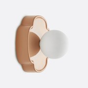 Wand- of plafondlamp bloem, keramiek en opaline glas, diameter 20 cm, HOLI