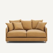 3-zits compacte slaapbank in linnen fluweel, LAZARE